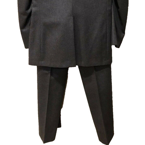 Men's Vintage Neil Martin Gray Pinstriped Pure Wool THE BROADWAY Suit 40 Regular - Picture 9 of 12